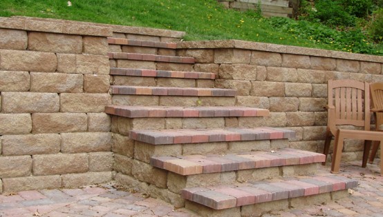 Anchor Block and Borgart Paver Stps in Maple Grove