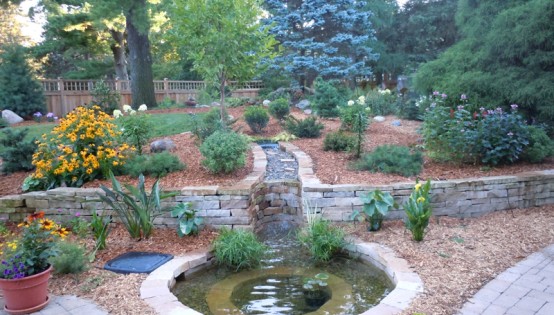 Minnetonka Landscape Design with Water Feature