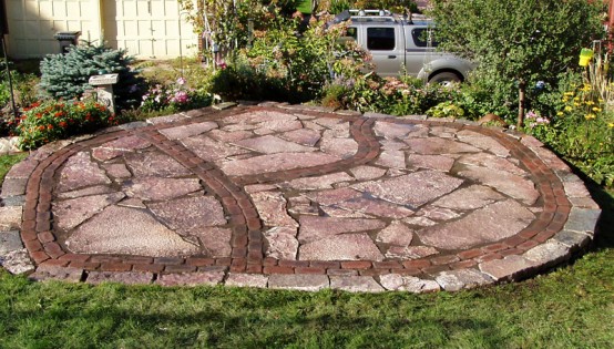 Cherryland Patio with Brick Inlay