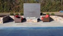 Weathered Chilton Wall and FIre Pit in Orono