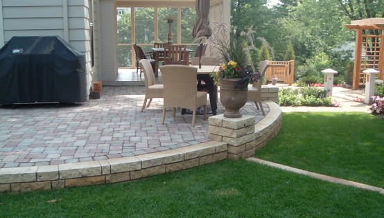 Raised Belgard Paver Patio in St Paul