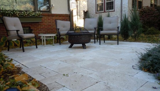 Travertine Patio in Minneapolis