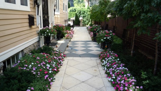 Silver Creek kasota stone sidewalk in Minneapolis